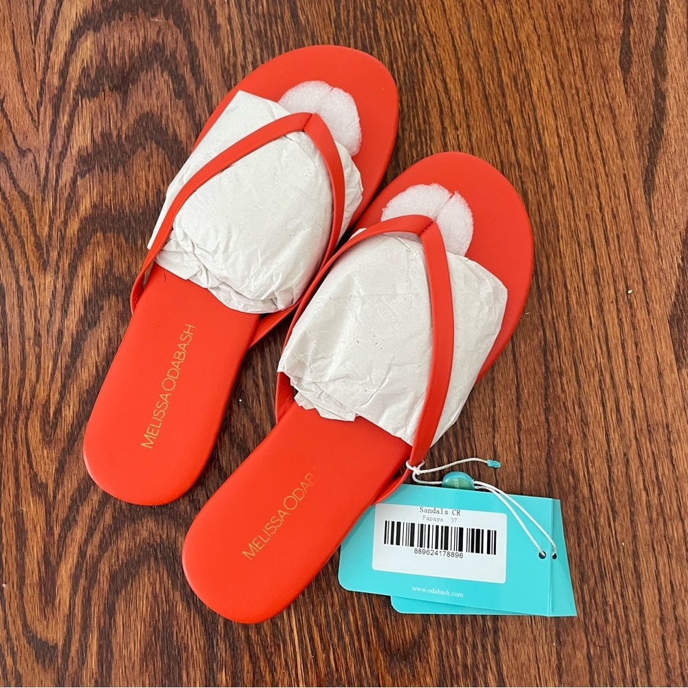 Brand New Melissa Odabash Sandals Papaya Size 7 U.S. / 37 EU - Picture 5 of 5